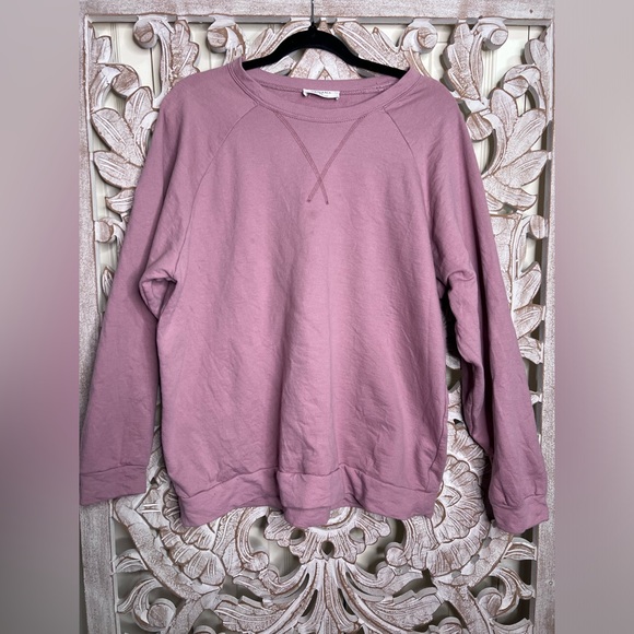 EUC Zenana Muave 100% Cotton Sweatshirt Sz Xl - Picture 2 of 4